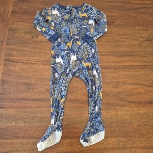 Carters Girls Blue Forest Animal Cotton Sleeper Size 24M